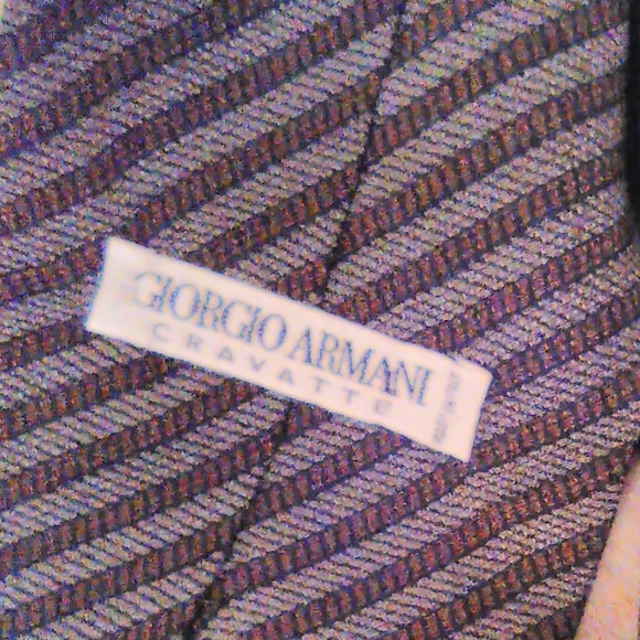 Giorgio Armani Striped Silk Tie Made In Italy.
